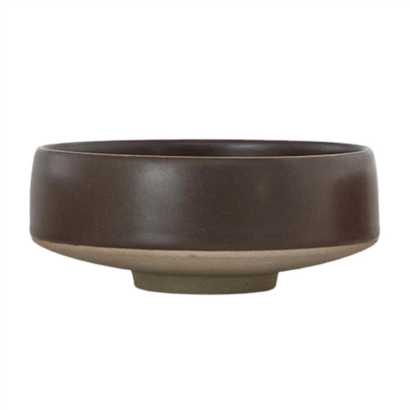 Hagi Handmade Stoneware Salad Bowl, Brown