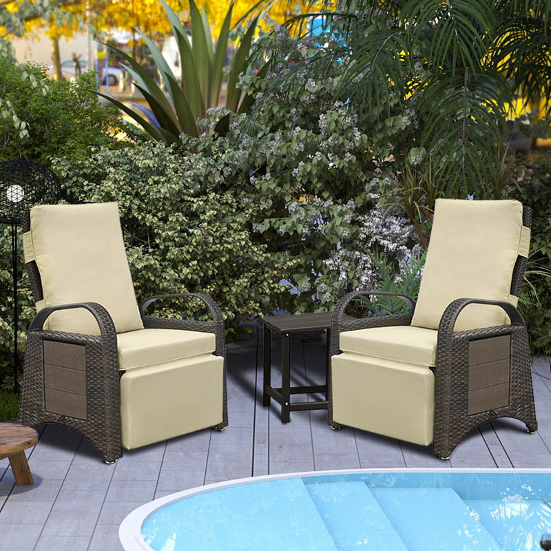 Sahiba Outdoor Recliner Patio Chair with Cushion