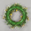 Couronne de Pâques 45CM avec fausses fleurs sauvages et œufs colorés - couronne florale artificielle pour porte, mur, fenêtre, décoration de vacances