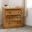Emerfield 3 Drawer 92Cm W Solid Wood Chest Of Drawers