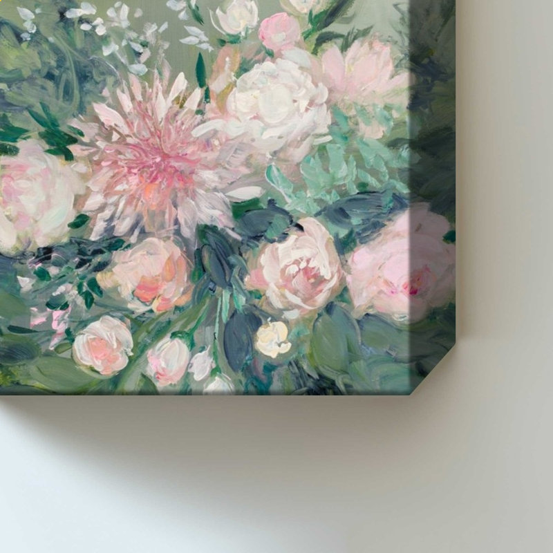 «Romantic Rendezvous Florals I» par Julia Purinton - impression sur toile, 24" x 36", Wrapped Canvas, Does Not Apply