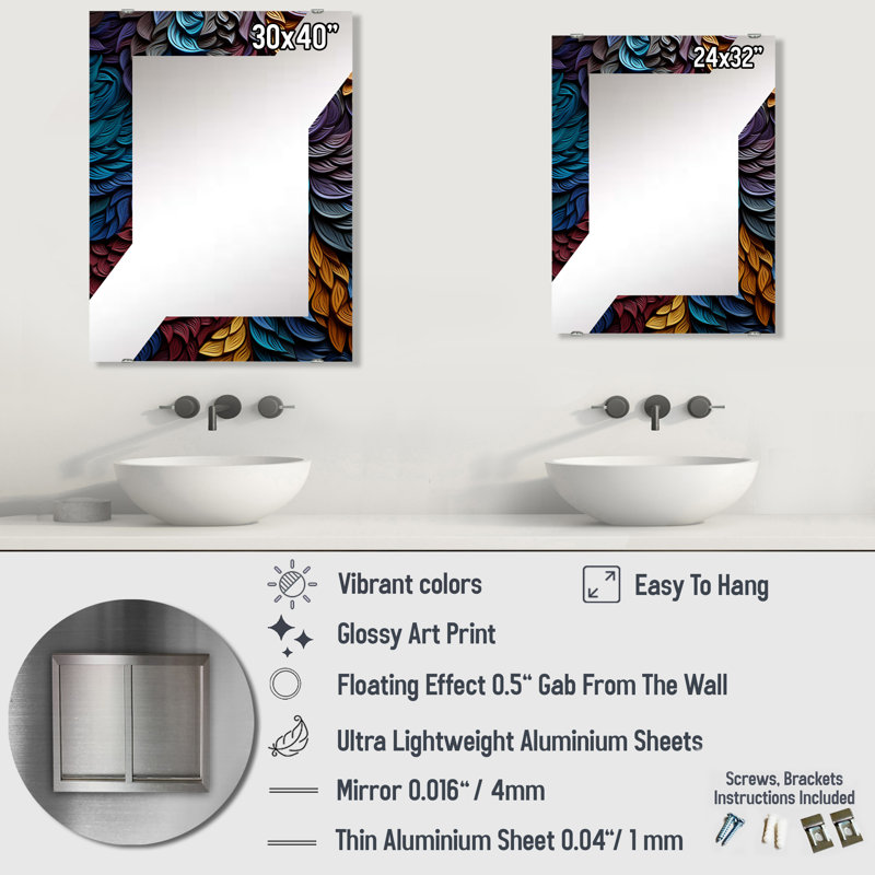 Miroir Carliee, 40 po x 30 po