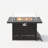 Hokku 25" H X 43.3" W Aluminum Propane Gas Outdoor Fire Pit Table with Lid  50,000 BTU
