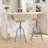 Adjustable Height Bar Stool with 360° Rotating Lifting, Industrial Metal Frame Round Wooden Seat Bar Stool for Kitchen Island, Pub, Cafe, Blue, Set of 2-313887612