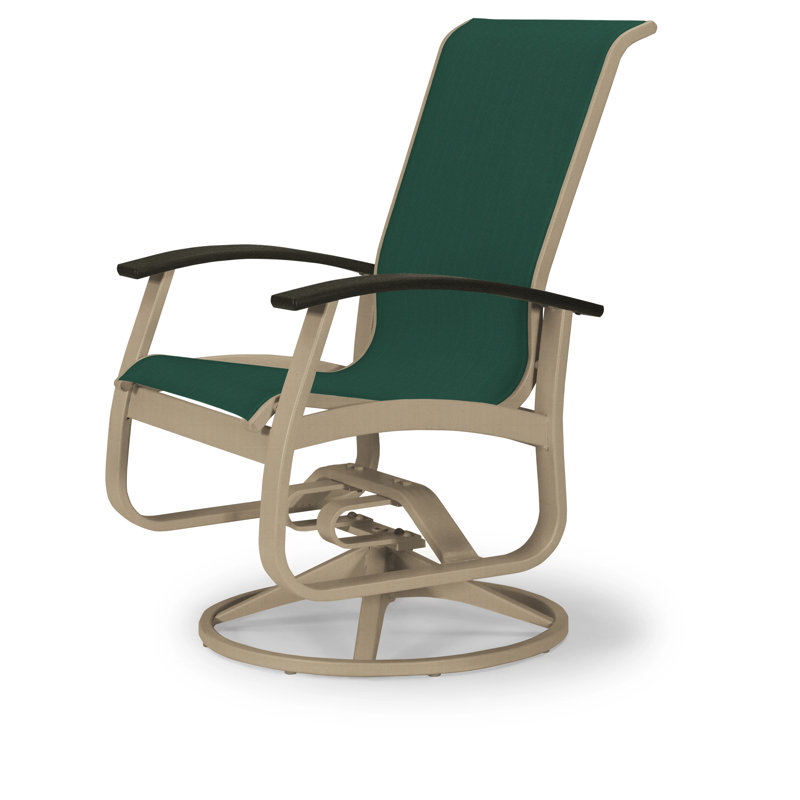 Belle Isle Outdoor Dining Armchair, Forest Forest Green 22D Sunbrella®, Black P70, Textured Kona