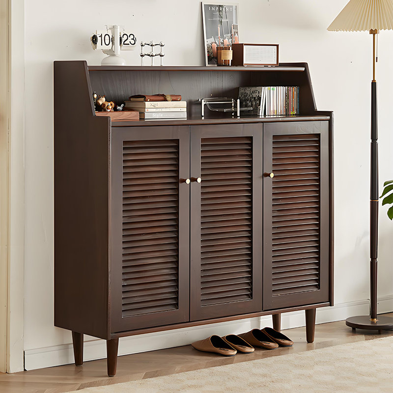 Rangement à chaussures pour la maison, Dark Brown Wood