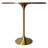 Greydon Round Bar Height Dining Table with MDF Top and Gold Stainless Steel Pedestal Base Kitchen Table Seats 2-6 Person-1574387285-1574387288
