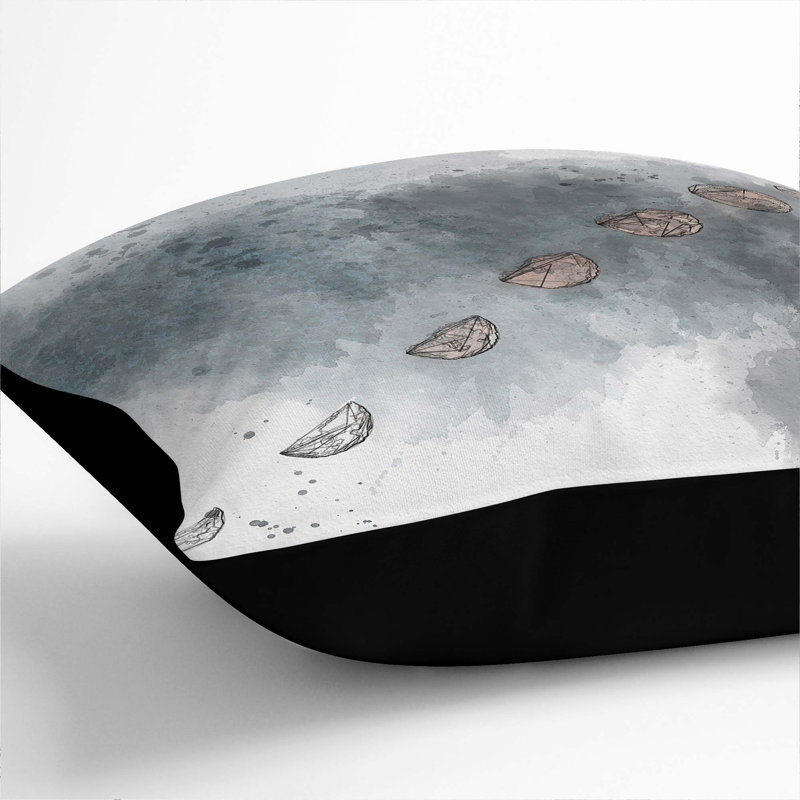 Square Cushion, 55cm H x 55cm W x 20cm D, Black
