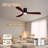52" 3-Blade Smart Wood Flush Mount Ceiling Fan with LED Light and Remote, WiFi Alexa Control, Quiet DC Motor, Indoor/Outdoor, Dimmable-903152017