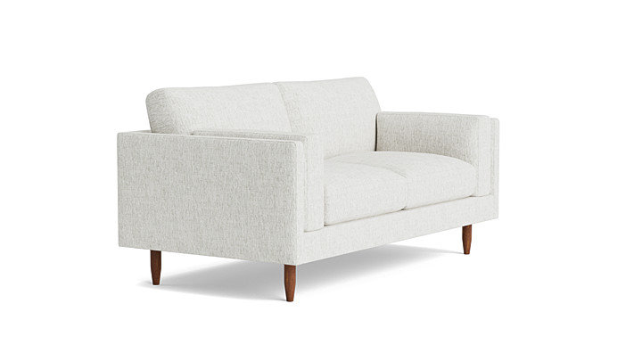 Skinny Fat Loveseat (70"), 70" W, Performance Weave - Snow