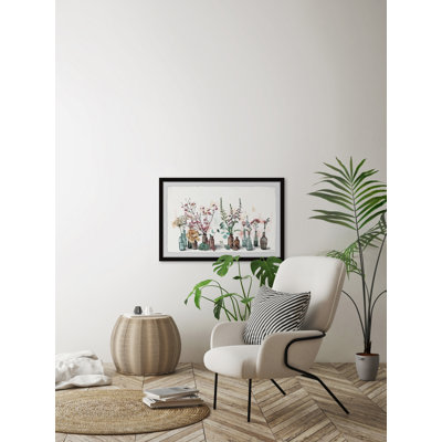 Glass Bottle Centrepieces - Single Picture Frame Painting