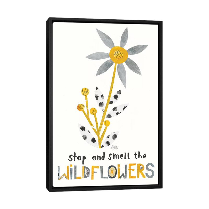 « fleuri boldly iii », impression sur toile tendue, H 26 po x l 18 po x P 1,5 po, Toile avec cadre flottant noir