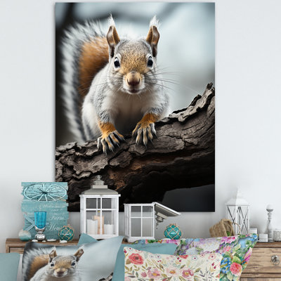 «Armonni Beige Brown Animal Squirrel», reproduction sur toile