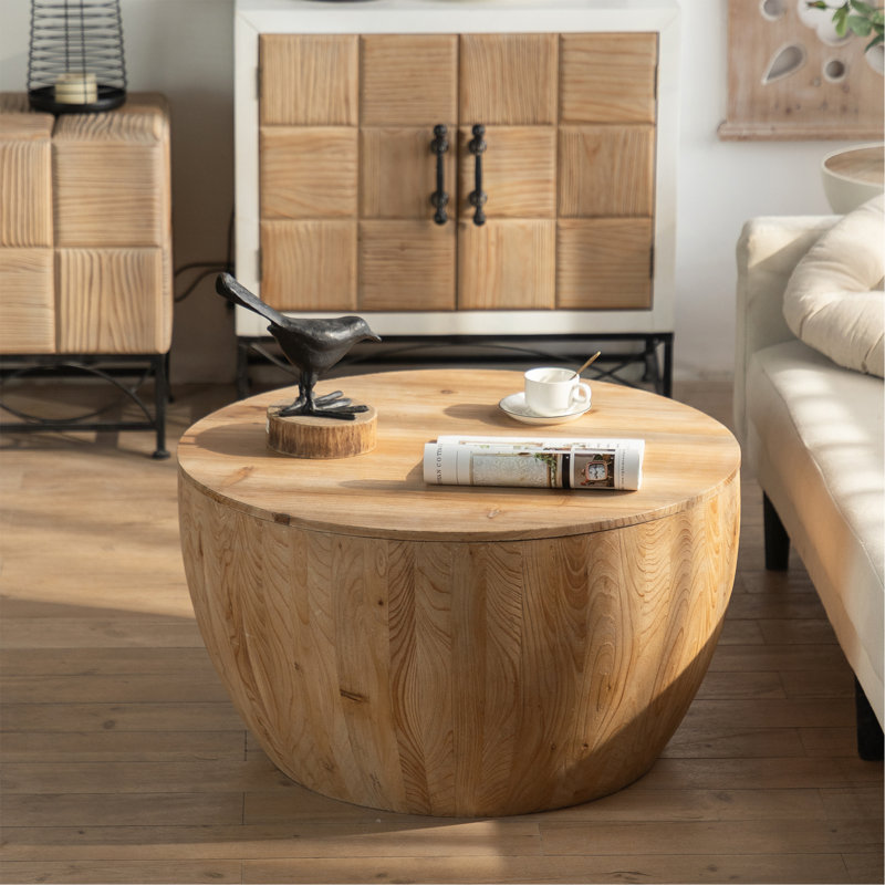 Table basse en forme de seau de style rétro pour bureau, salle à manger et salon
