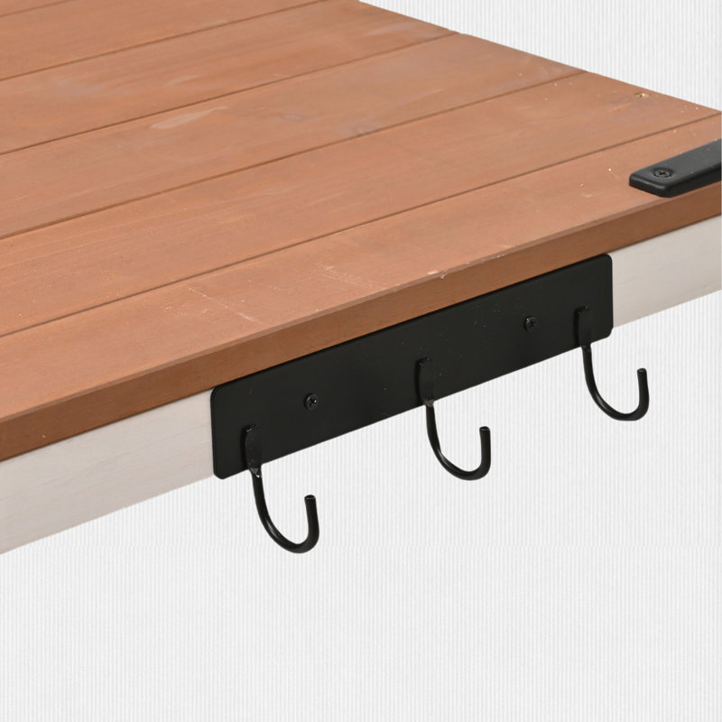 Table de jardin 4 couches, Blanc