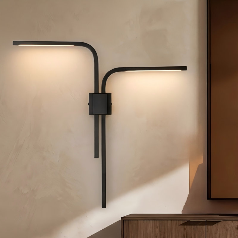 Modern LED Light Adjustable Task Wall Sconce, Matte Black