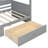 Canopy Daybed With 2 Drawer For Living Room, Bedroom-1979350557