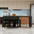 85.5" Kitchen Island with Extendable Dining Table-1271669619