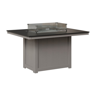 Donoma Rectangular Dining Fire Pit Table