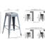 Tabourets de bar en métal Coastal Rustic