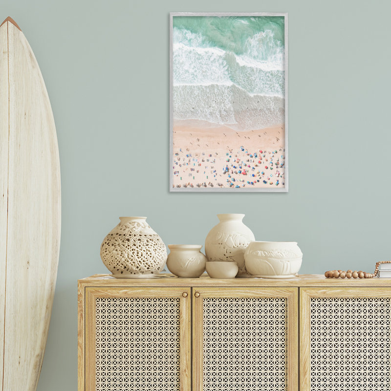 Vue aérienne des amateurs de plage, estampe numérique par Sissi et Seb, Estampe numérique Farmhouse, H 30 po x l 20 po