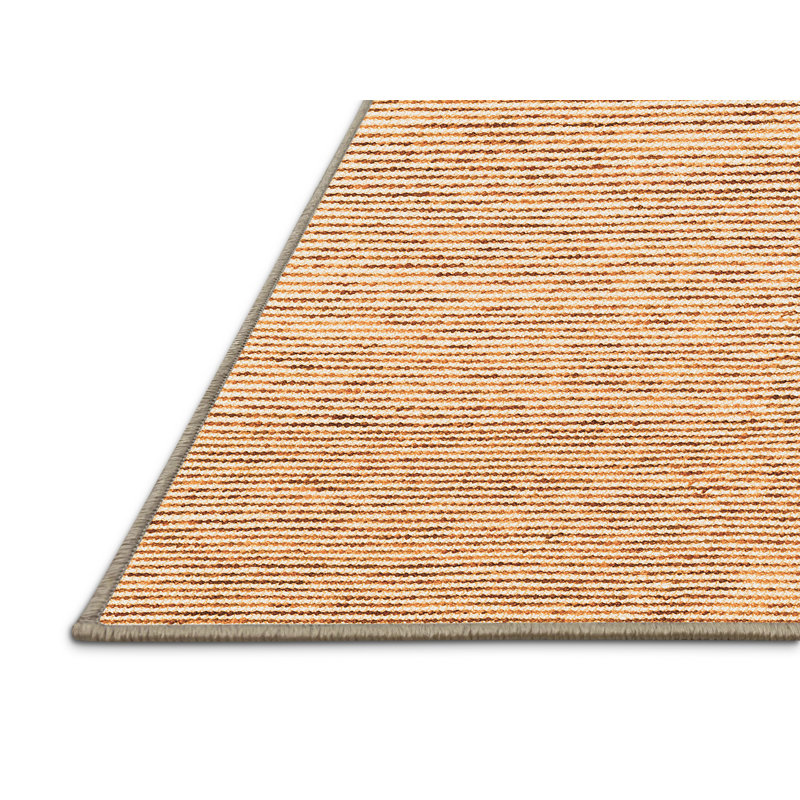 Tapis orange tissé à la machine Aubriyana, Tapis de couloir 2 pi x 5 pi