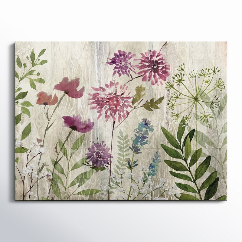 Meadow Flowers II - impression, H 30 po x l 40 po x p 1,5 po, Cadre noir