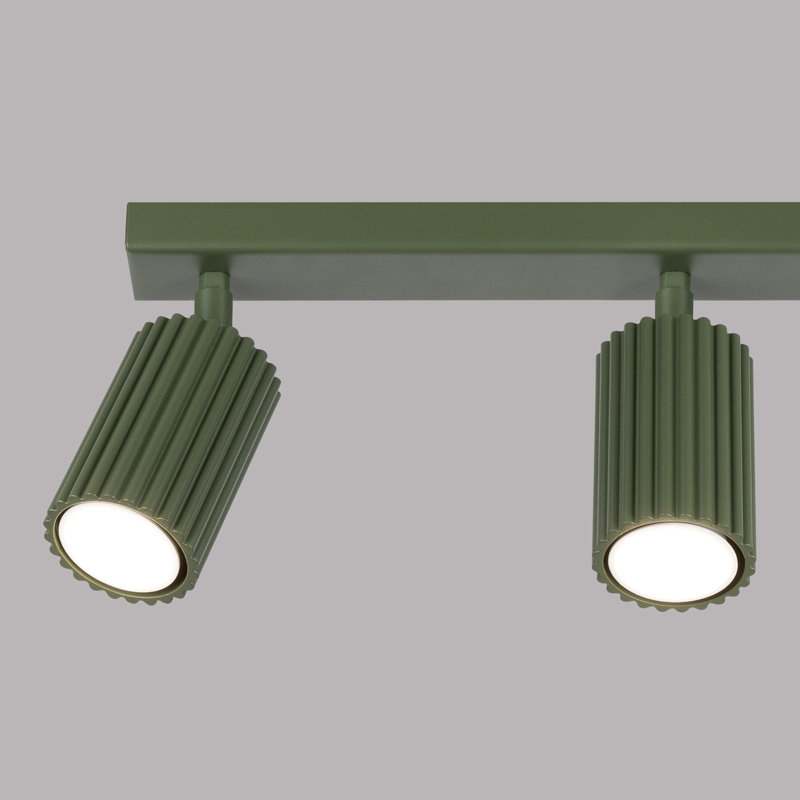 Karbon Aluminium Flush Mount, Olive Green, 45x6,5x16,5 cm