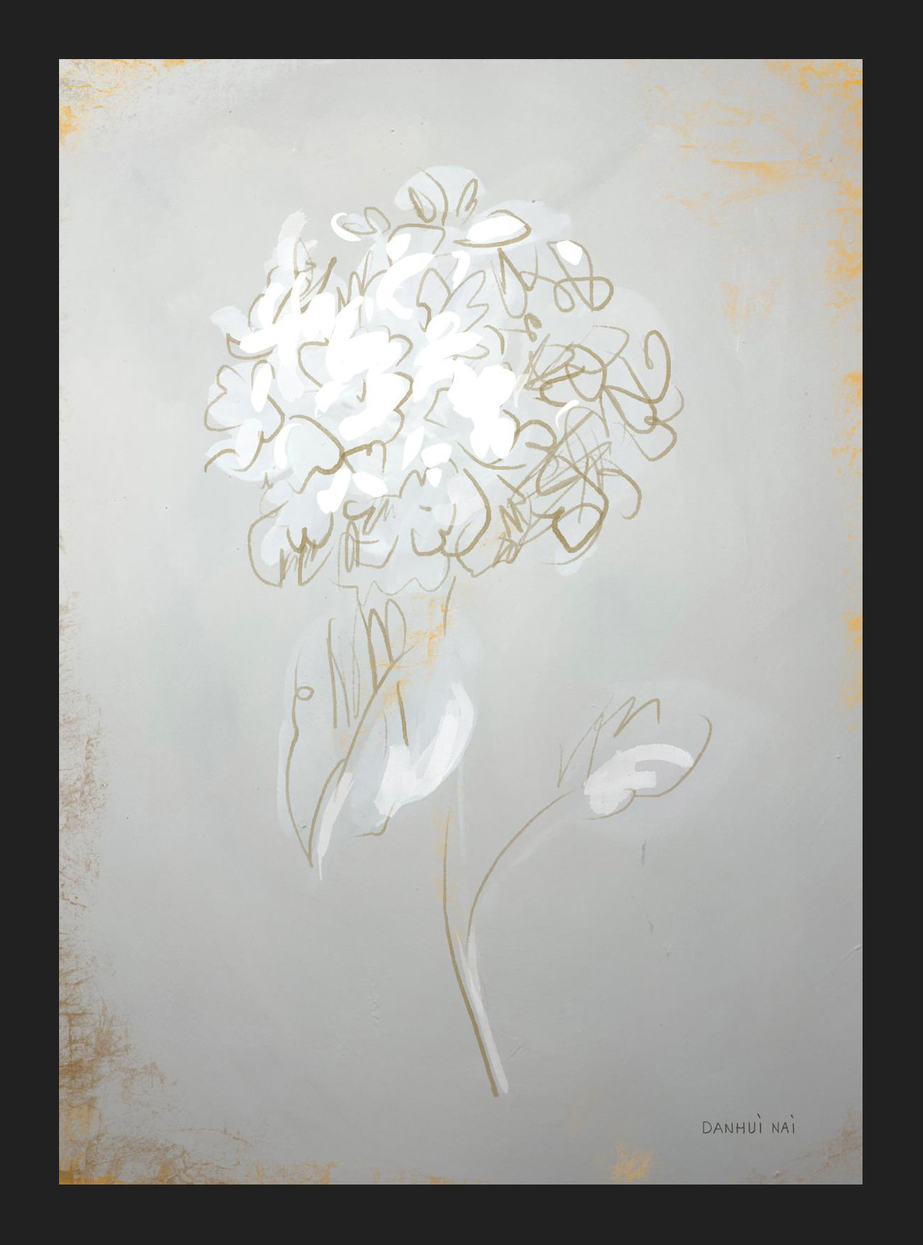 Winston Porter White Floral Skectch I Print | Wayfair