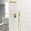 Pomme de douche double - Système de douche carré mural de 12 pouces avec valve brute-114230286