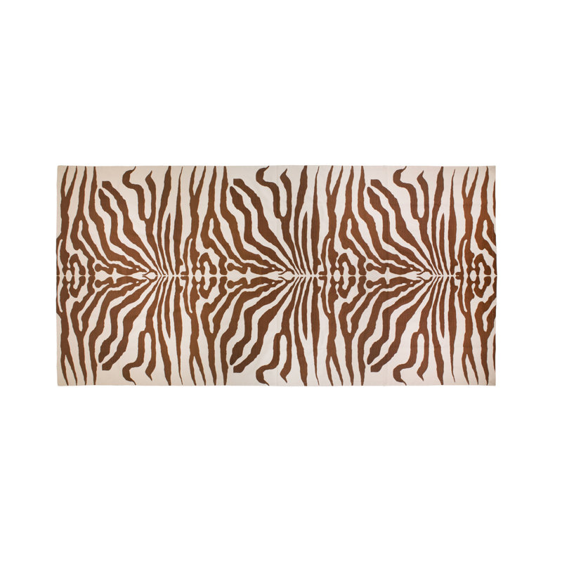 Nappe en coton à imprimé animal 1, 60 po x 90 po, Brun