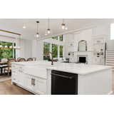 Luxury 36-Inch Solid Fireclay Farmhouse Sink, Flat Front