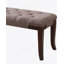 Tufted Bench, Fabric, Brown-682017247