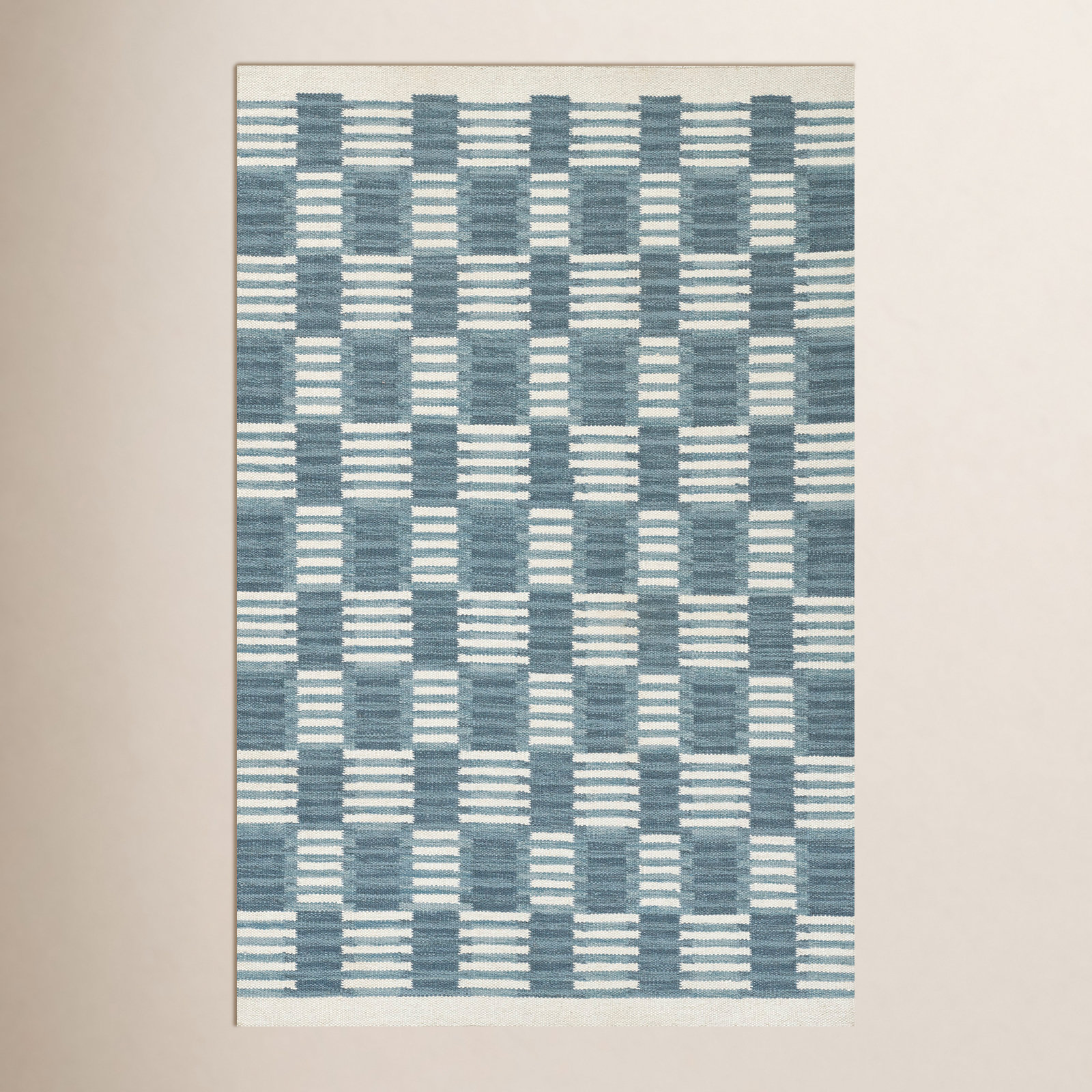 Freya Geometric Hand Woven Wool Rug, Rectangle 8' x 10'