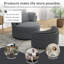 Fauteuil rembourré pivotant avec repose-pieds (ensemble de 2)-116445856