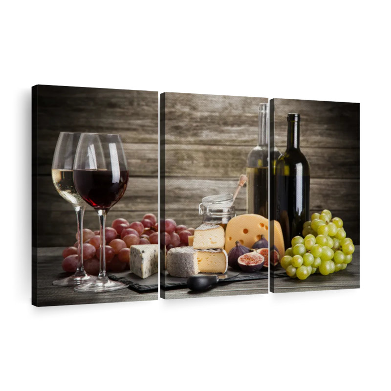 «Wine And Cheese» sur, H 48 po x l 74 po
