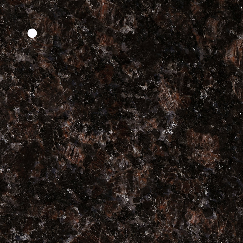 Elegant Kitchen and Bath Stone Finish Sample in Dark Brown Granite