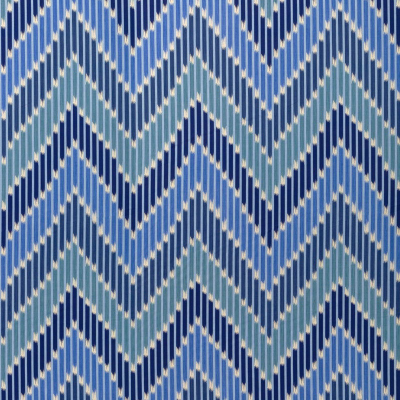 La Menagerie Cascade Print 100% Cotton Fabric, Red/Blue