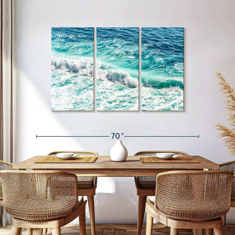 Gillard, vague turquoise sur la plage de Bali, H 36 po x l 57 po