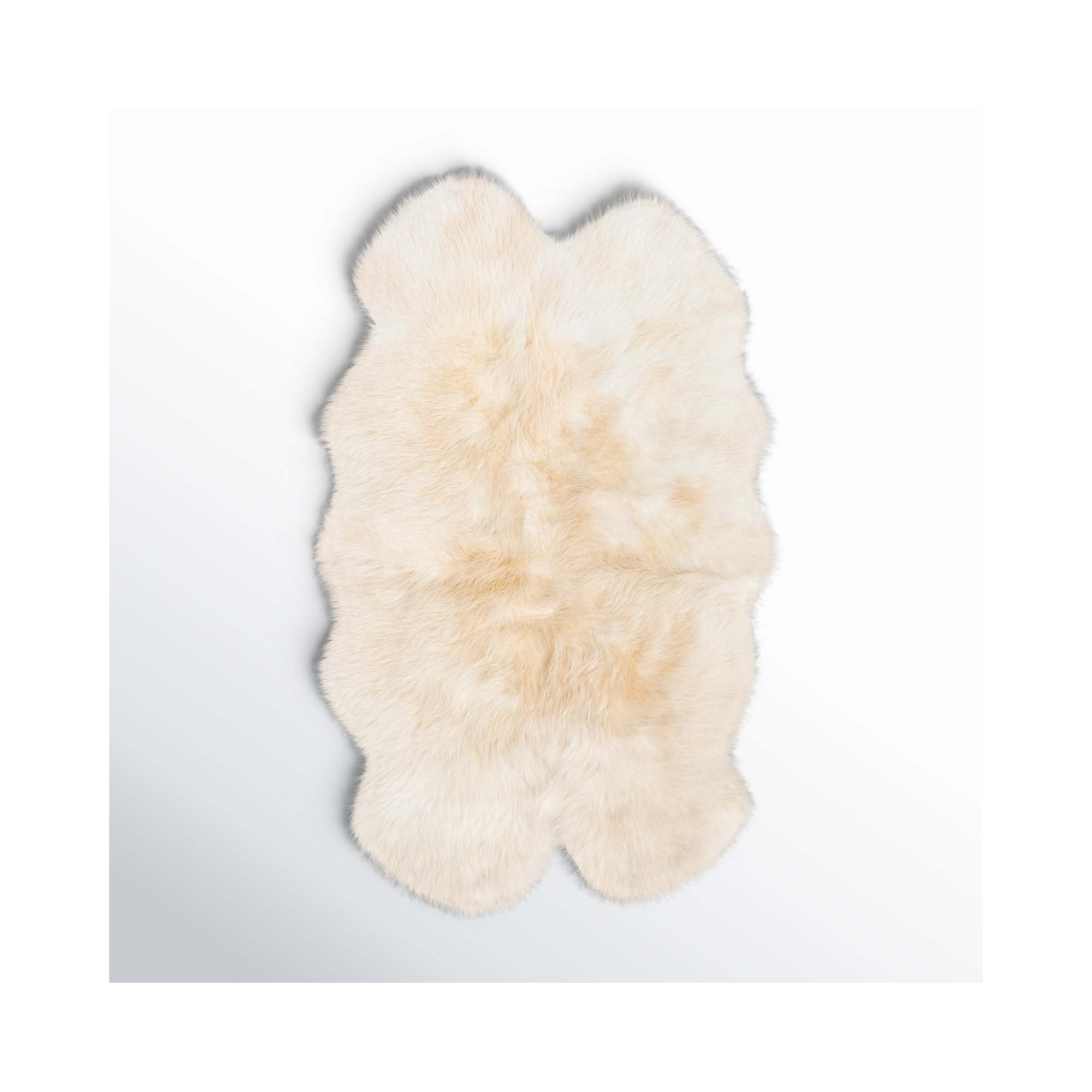 Fris Sheepskin Champagne Rug, Novelty 3'6" x 5'6"