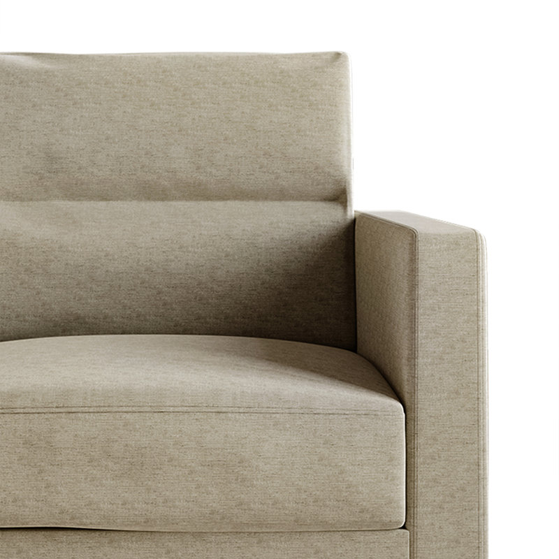 Macy Upholstered Loveseat, Dark Beige