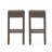 Outdoor PE Rattan Backless Barstools, Set of 2