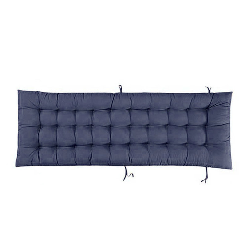 Ebern Designs Outdoor Patio Lounge Chair Cushion, 160 cm W x 50 cm D, Dark Blue, 8 cm