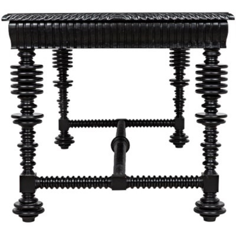 Portuguese Writing Desk, Hand Rubbed Black