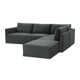 Deirdre 5 - Piece Modular Upholstered Reversible Chaise L-Sectional