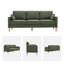 Canapé rembourré à accoudoirs carrés l 84 po Lagoa-1631770483