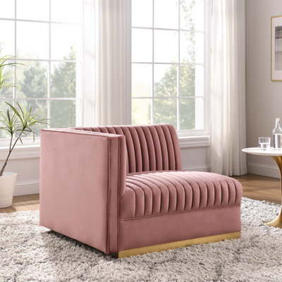 Sanguine Channel Tufted Performance Velvet Modular Sectional Sofa Chair