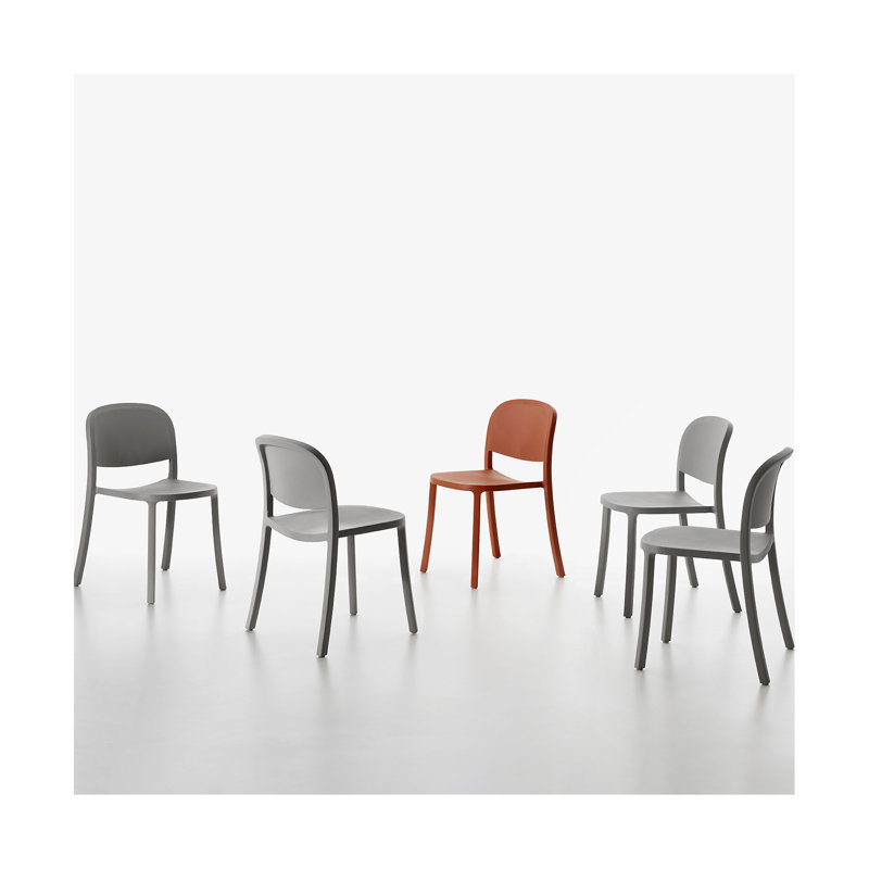 1 Inch Reclaimed Stacking Chair by Jasper Morrison, Orange