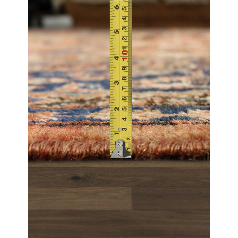 Mahal Hand Knotted Wool Oriental Area Rug in Rust