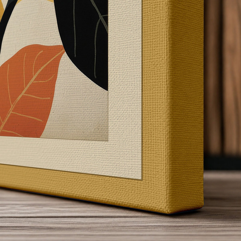 Radiance Botanical - Wrapped Canvas, 30x20 - 76.2 x 50.8 cm, Ochre Border